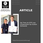 My time at OTP Law Corporation by Gustav Schwenk
